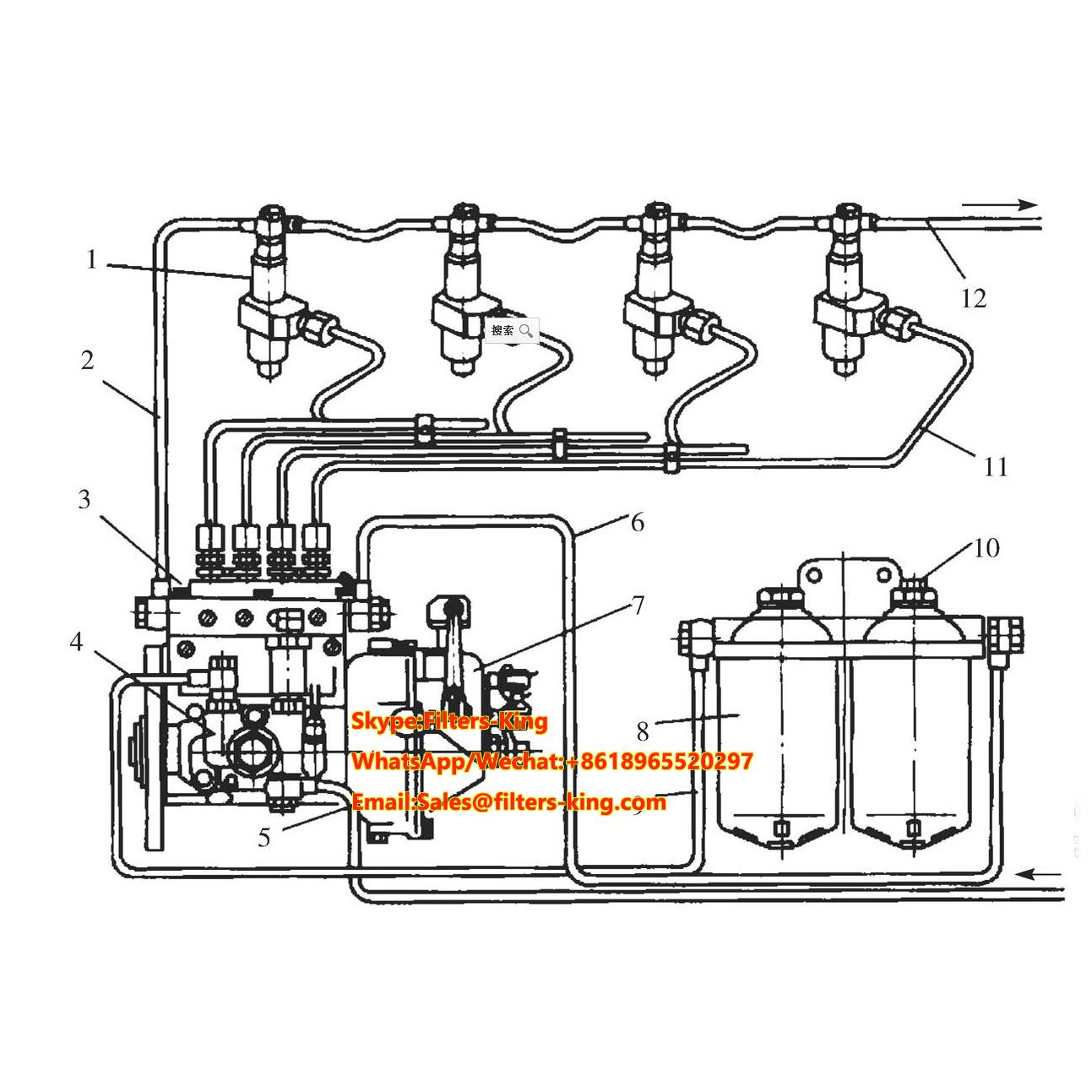 brandstoftoevoersysteem van dieselmotor